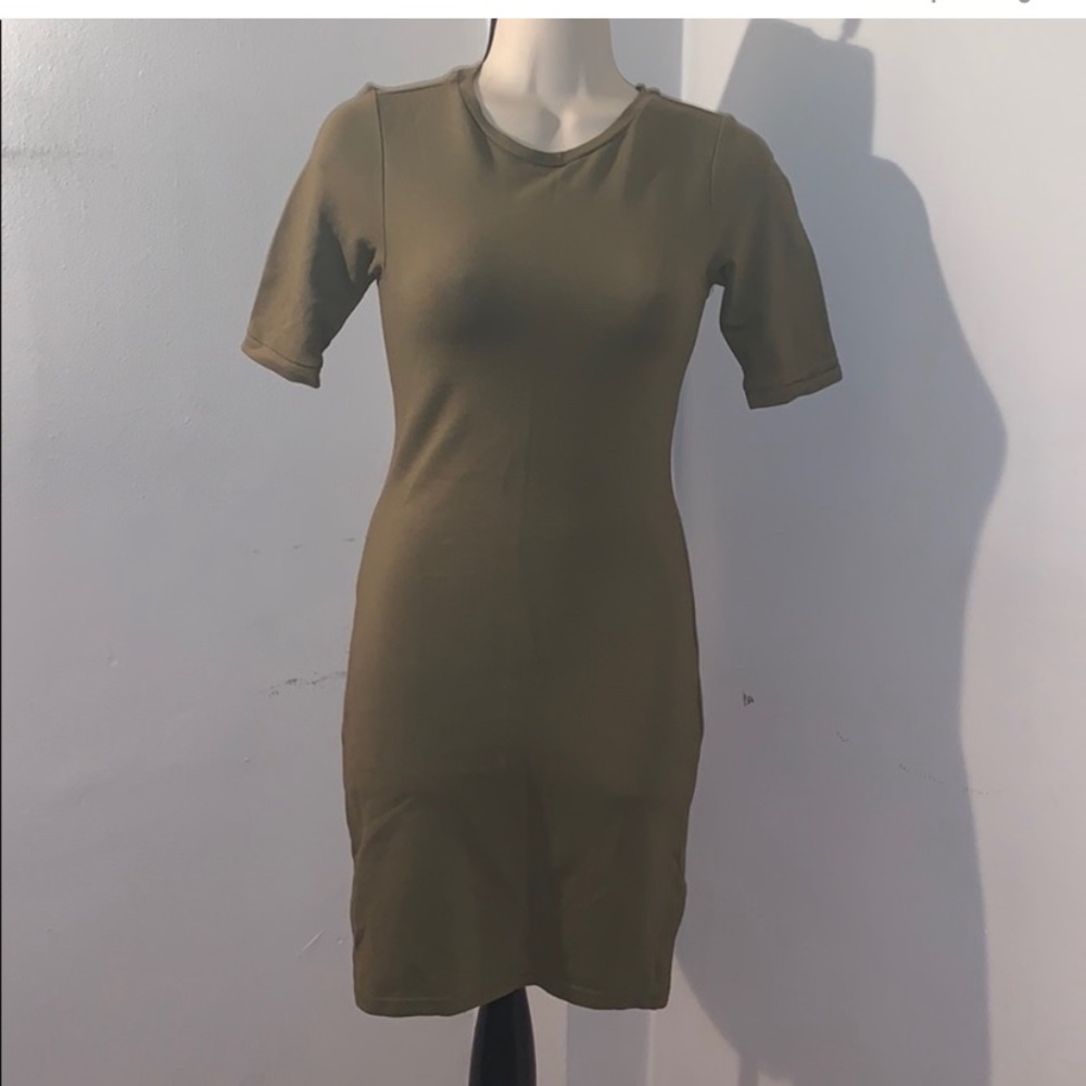 Olive 🫒 Fitted Snug Dress